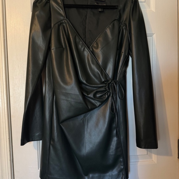 Vegan leather long sleeve dress - Picture 3 of 4